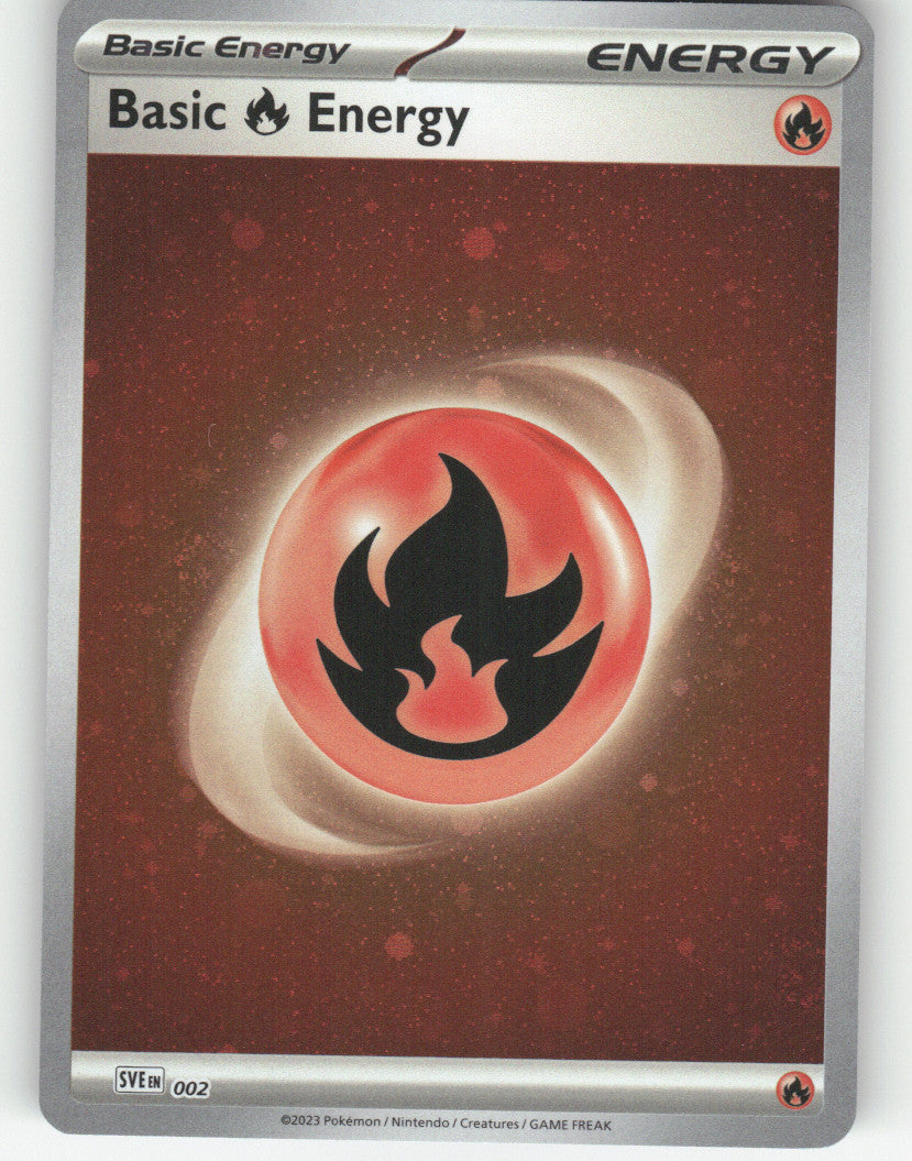 Basic Fire Energy (Cosmos Holo) Holo Common SVE: Scarlet & Violet Energies 002 NM