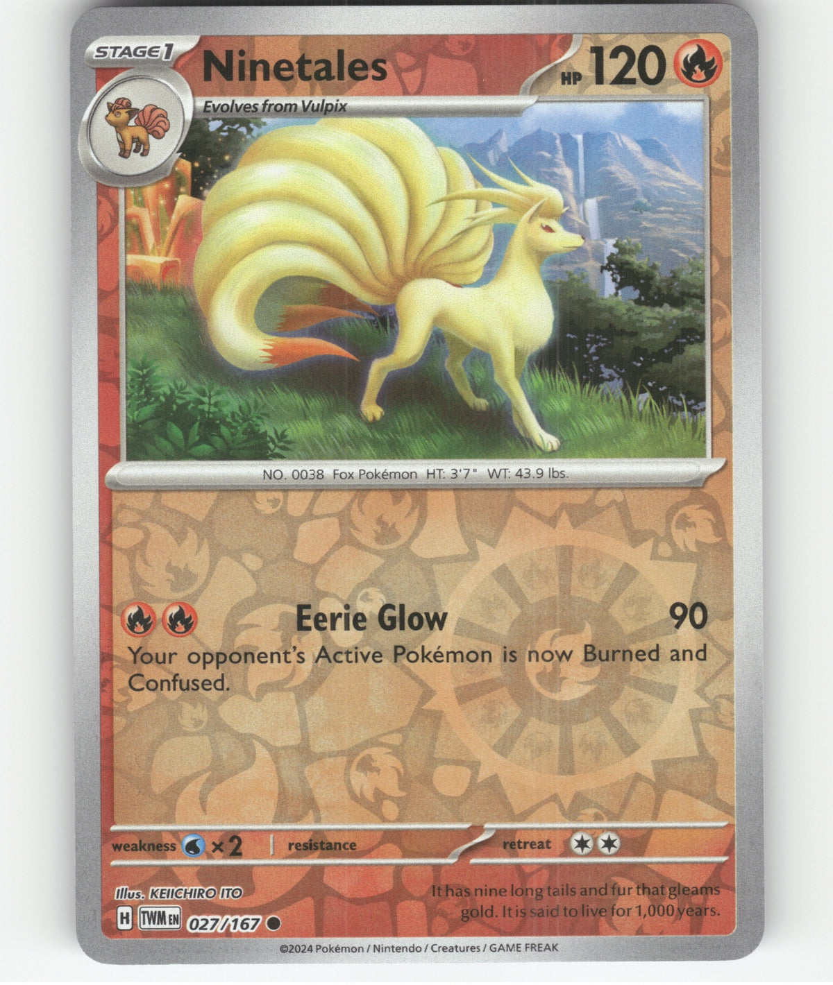Ninetales Common SV06: Twilight Masquerade 027/167 NM