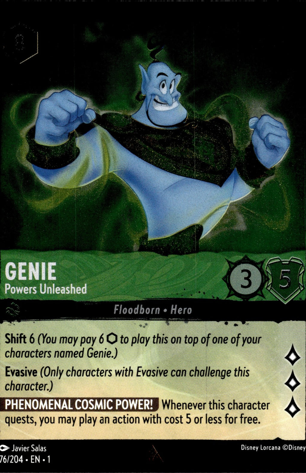 Genie - Powers Unleashed Cold Foil Rare The First Chapter 76/204 NM