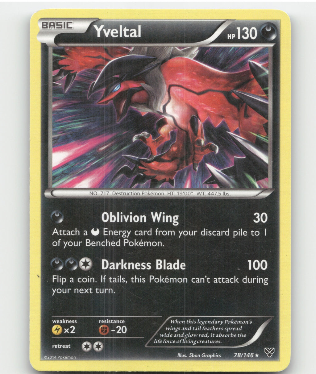 Yveltal Rare XY Base Set 78/146 LP