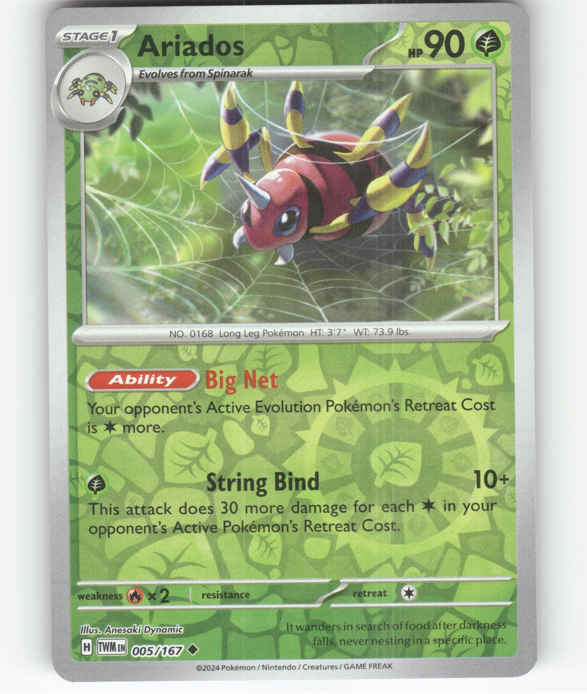 Ariados Uncommon SV06: Twilight Masquerade 005/167 NM