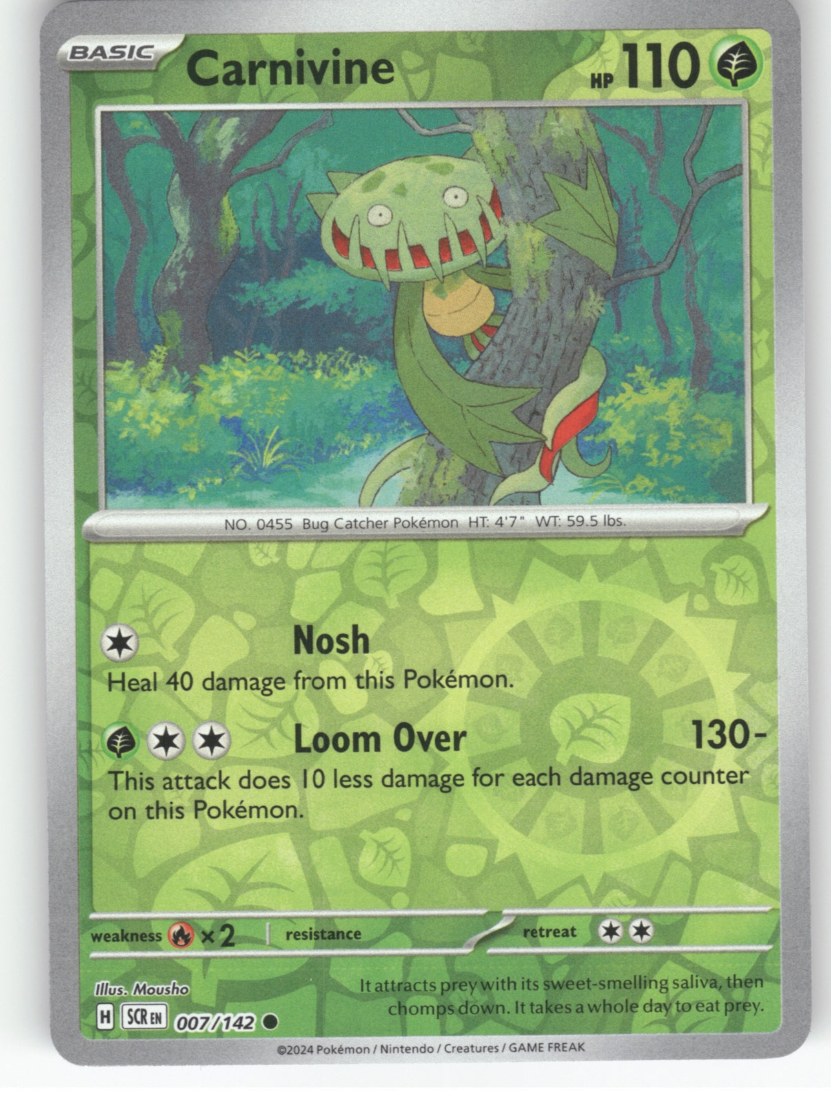 Carnivine Reverse Holo Common SV07: Stellar Crown 007/142 NM