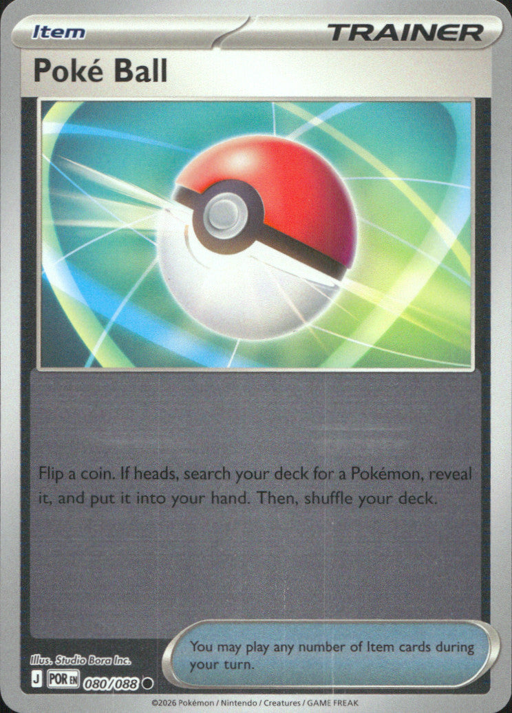Poke Ball Reverse Holo Common ME03: Perfect Order 080/088 NM