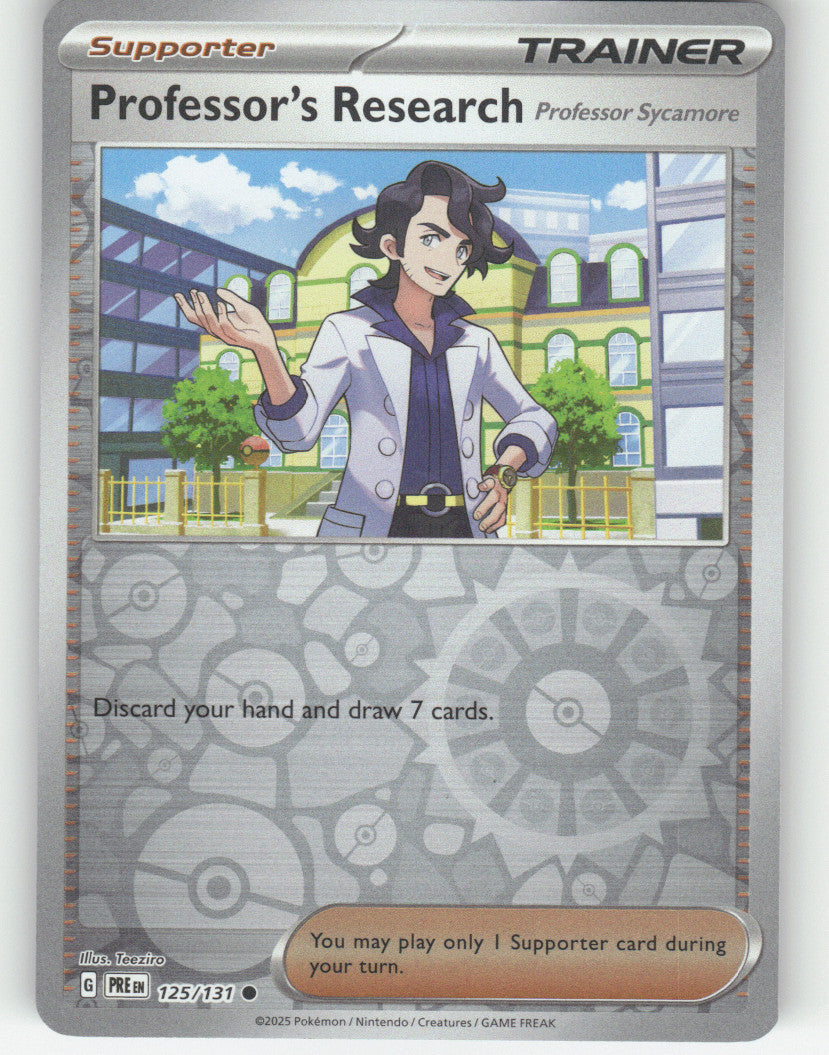 Professor's Research [Professor Sycamore] Reverse Holo Common SV: Prismatic Evolutions 125/131 NM