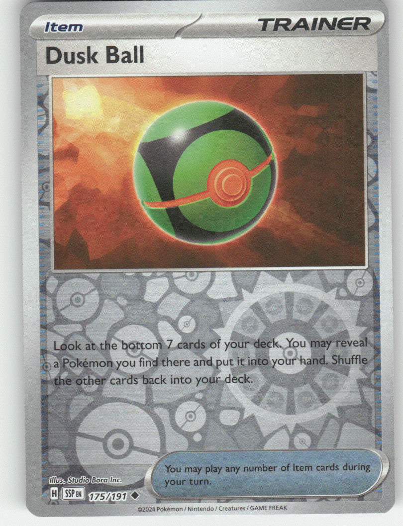 Dusk Ball Reverse Holo Uncommon SV08: Surging Sparks 175/191 NM