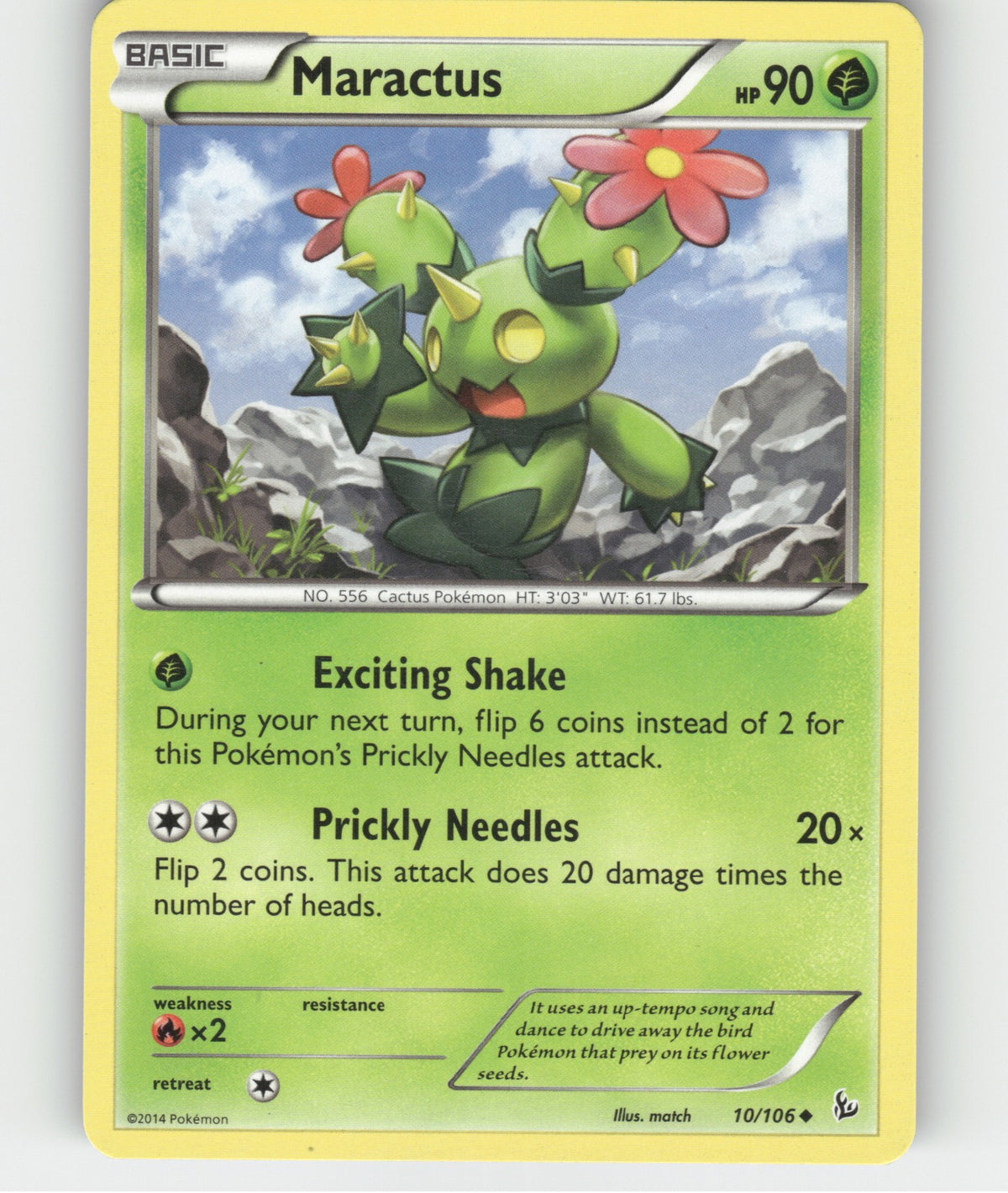 Maractus Uncommon XY - Flashfire 10/106 NM