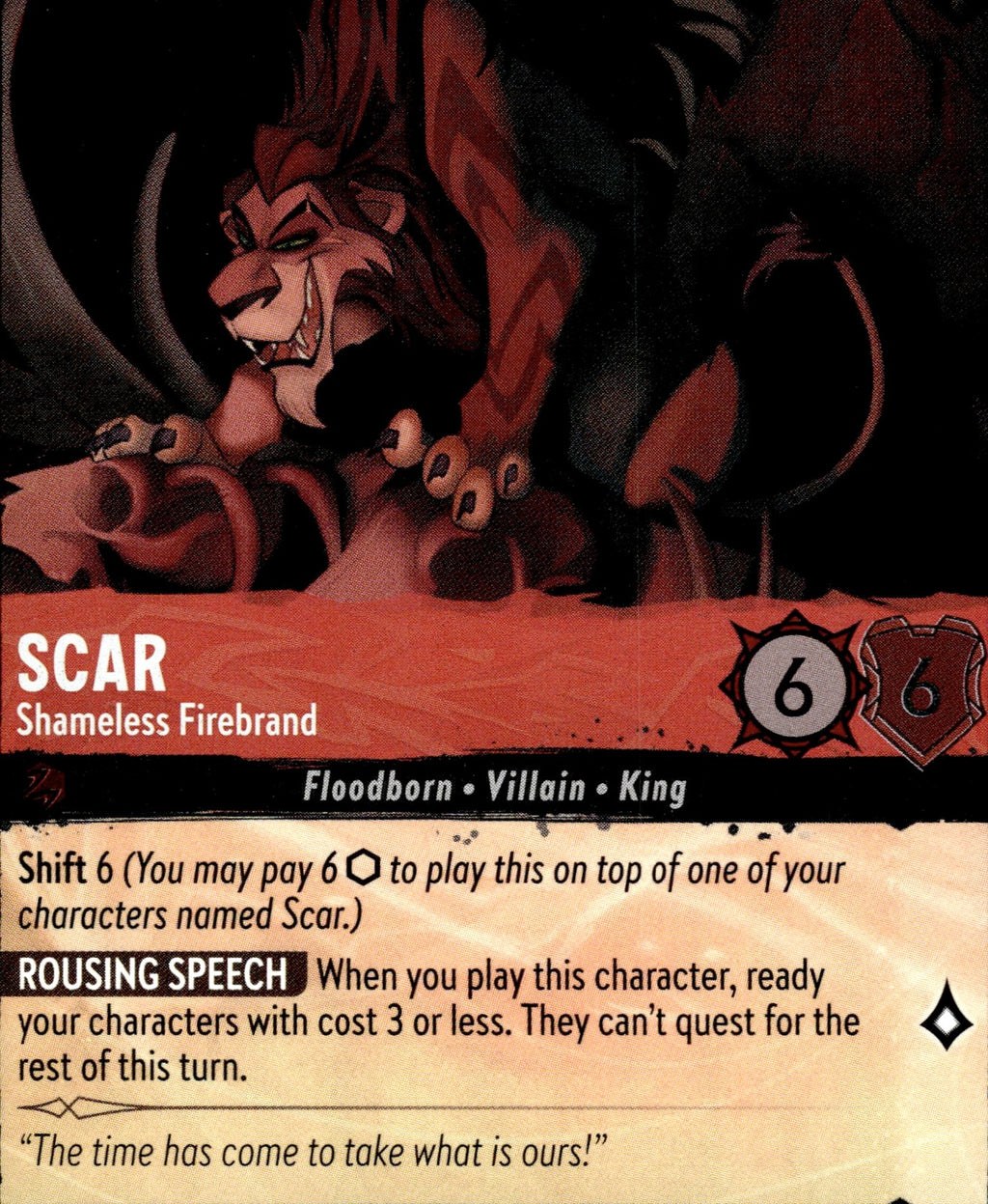 Scar - Shameless Firebrand Cold Foil Rare The First Chapter 123/204 NM