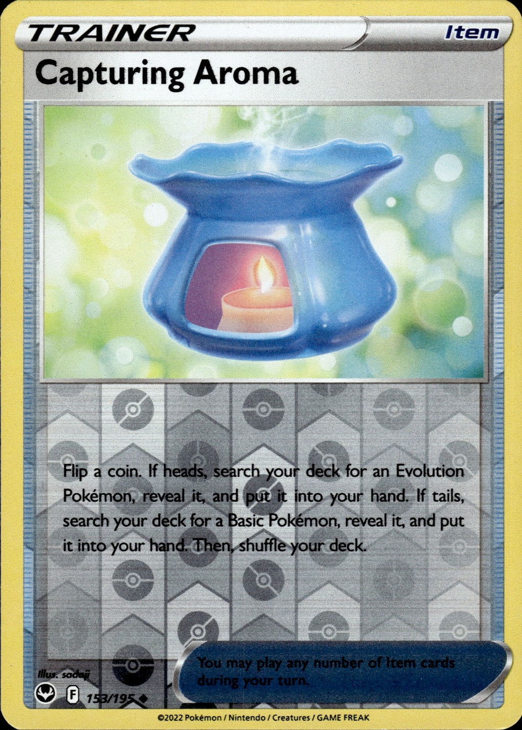 Capturing Aroma Reverse Holo Uncommon SWSH12: Silver Tempest 153/195 NM