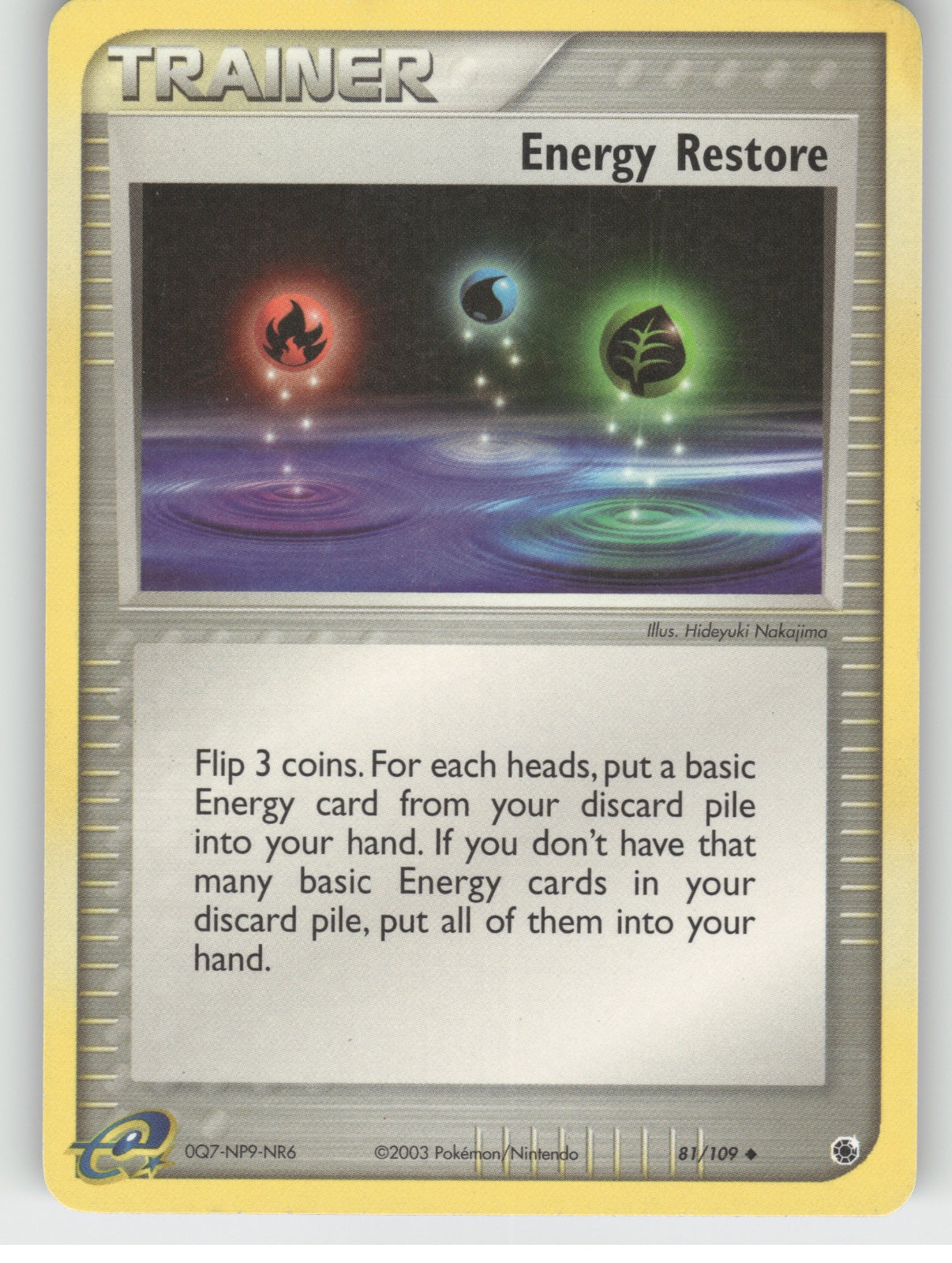 Energy Restore Uncommon EX Ruby and Sapphire 81/109 NM
