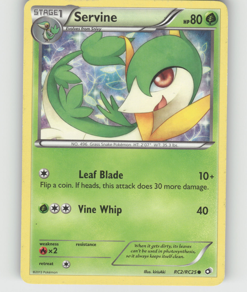 Servine Holo Common Legendary Treasures: Radiant Collection RC2/RC25 NM