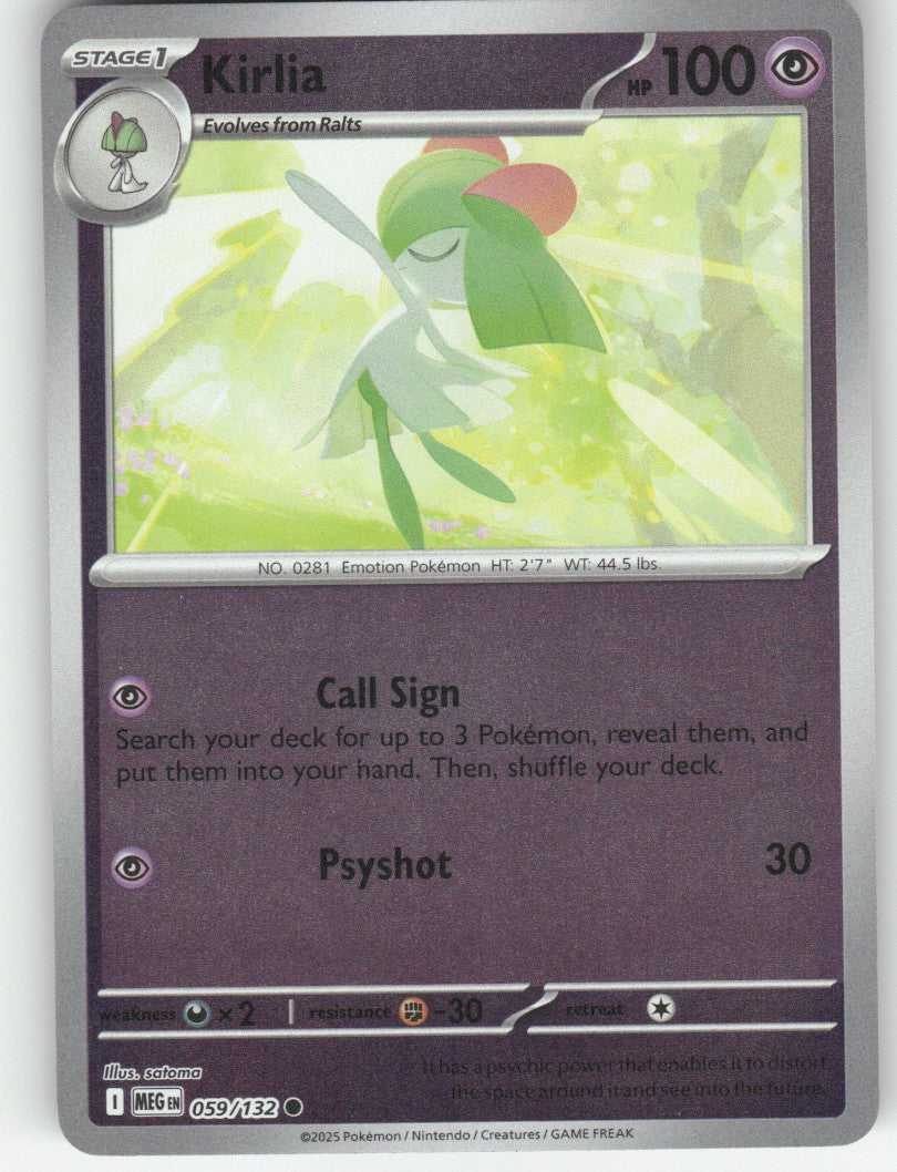 Kirlia (Energy Symbol Pattern) Reverse Holo Common ME: Ascended Heroes 088/217 NM