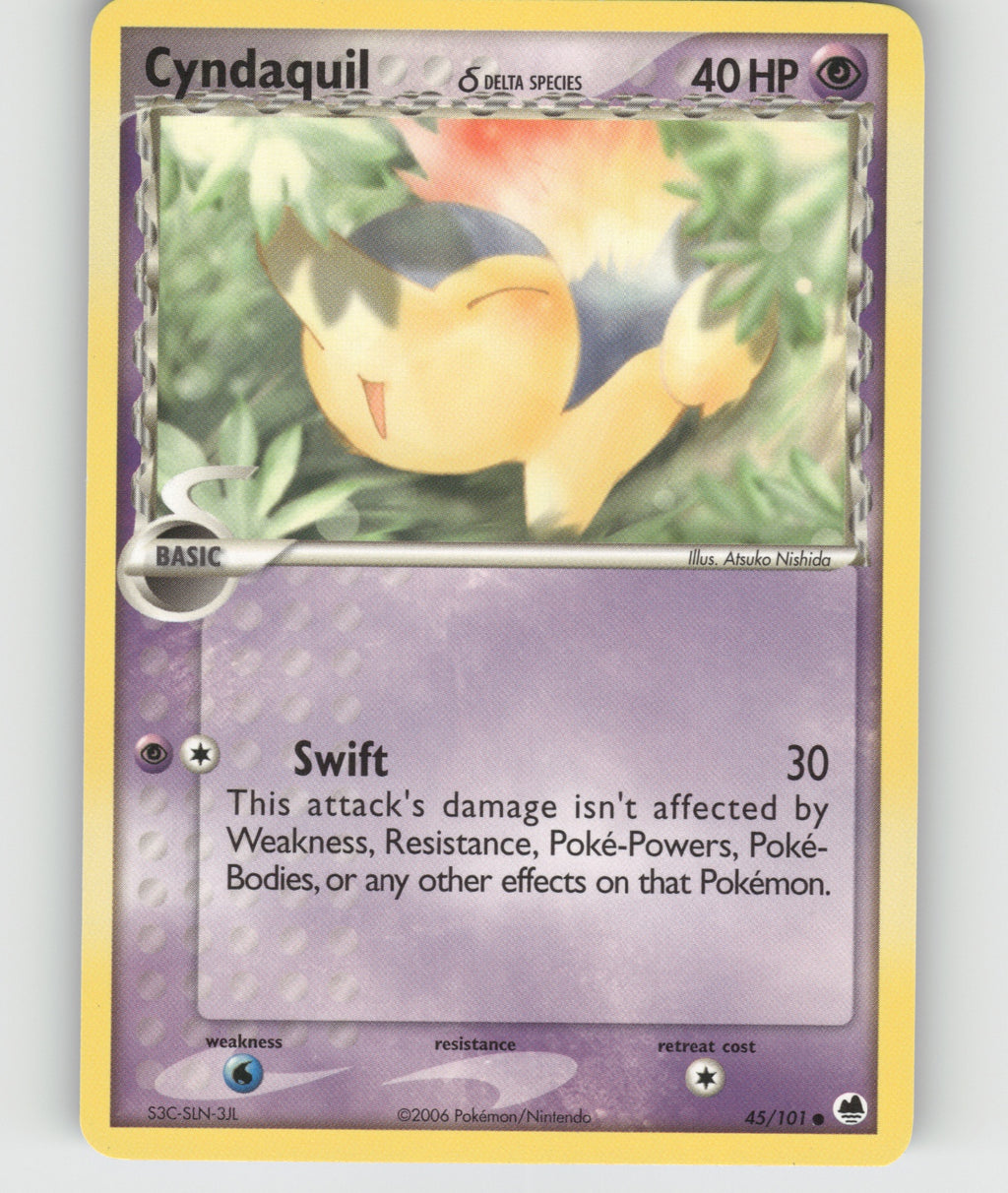 Cyndaquil (Delta Species) Common EX Dragon Frontiers 45/101 NM