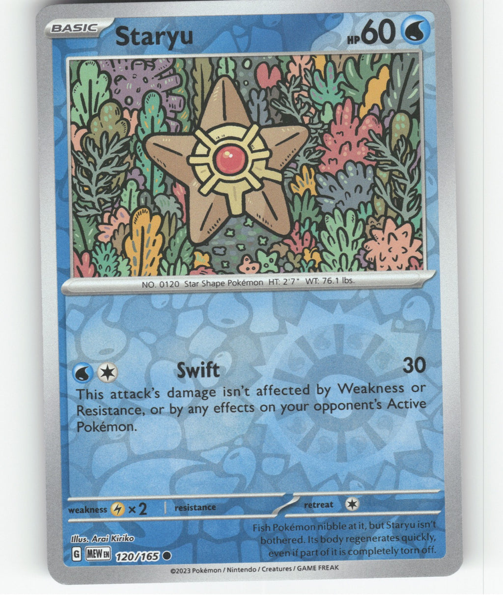 Staryu Reverse Holo Common SV: Scarlet & Violet 151 120/165 NM