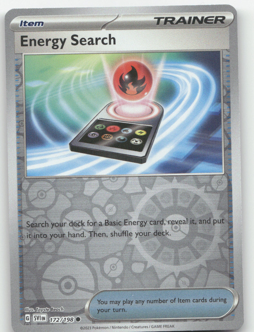 Energy Search Reverse Holo Common SV01: Scarlet & Violet Base Set 172/198 NM