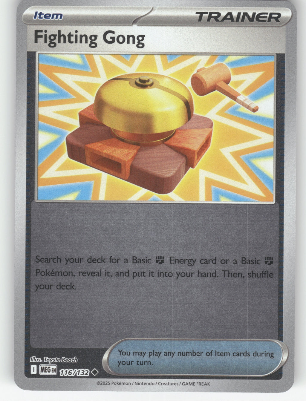 Fighting Gong - Reverse Holo Uncommon ME01: Mega Evolution 116/132 NM