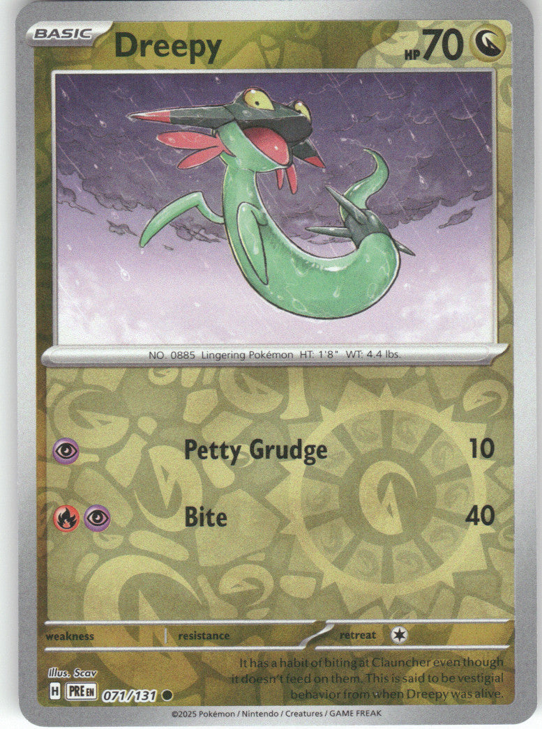 Dreepy Reverse Holo Common SV: Prismatic Evolutions 071/131 NM