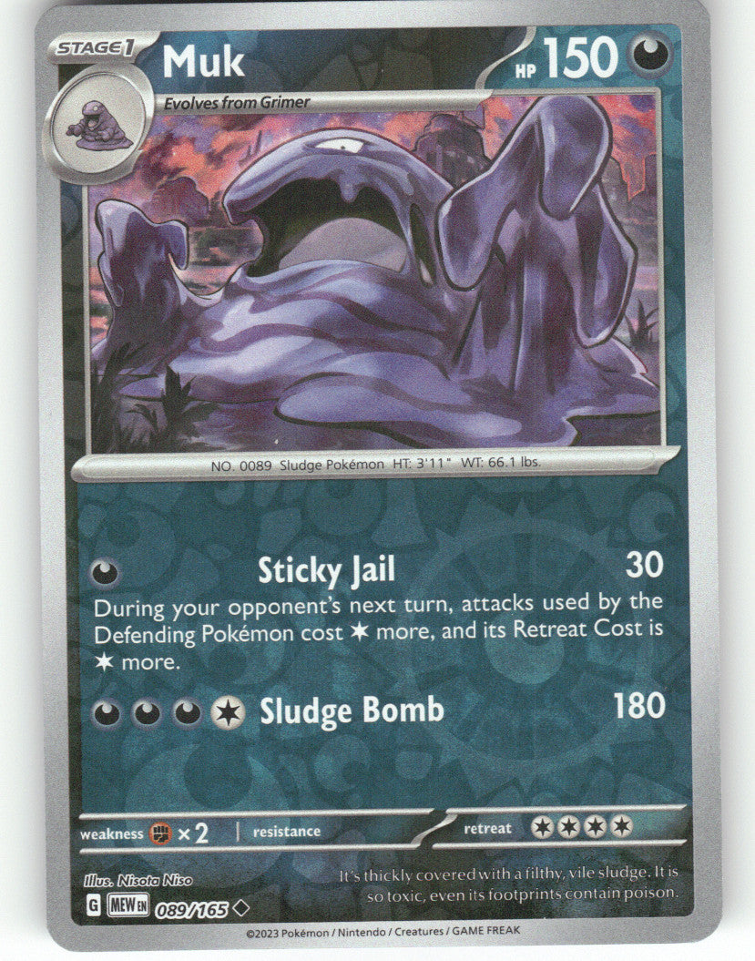 Muk Reverse Holo Uncommon SV: Scarlet & Violet 151 089/165 NM