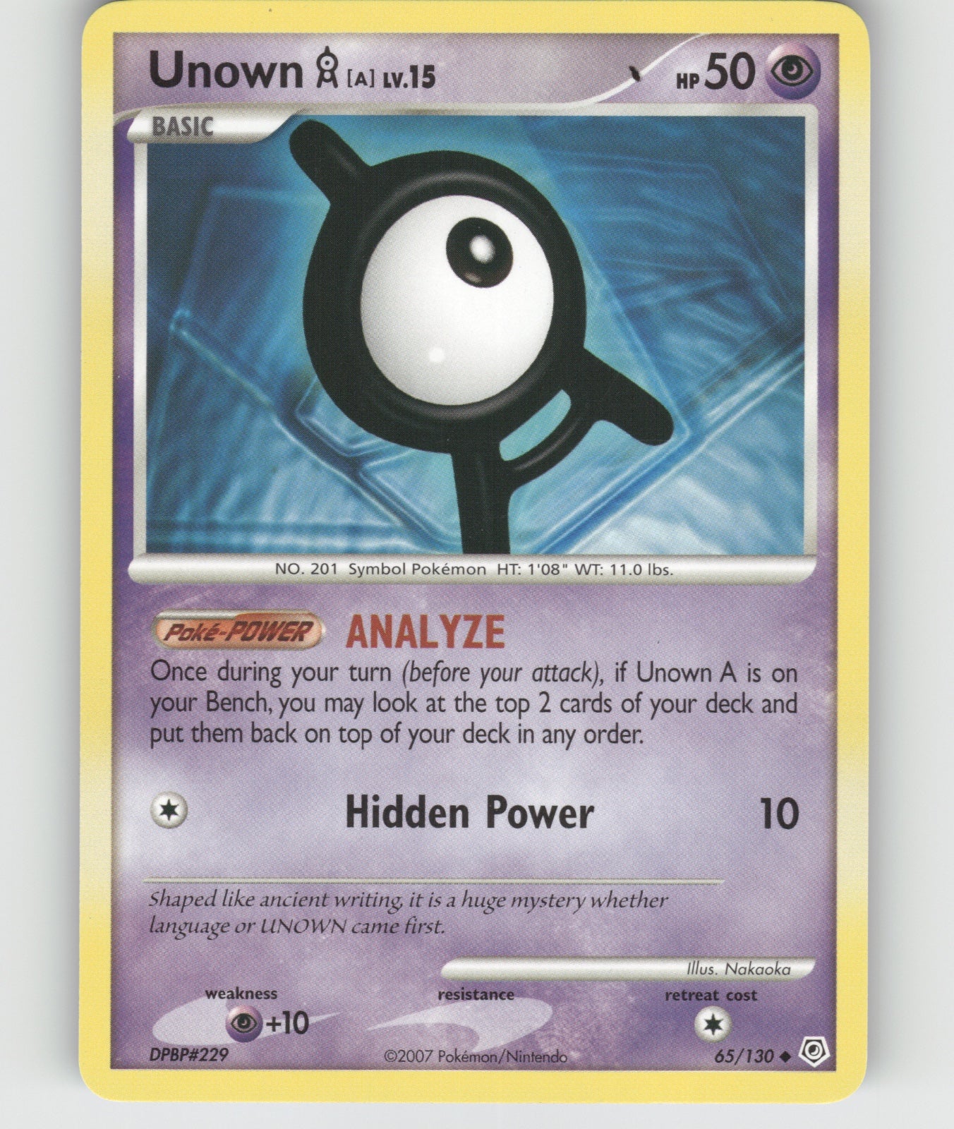 Unown (!) Rare Legends Awakened 42/146 NM