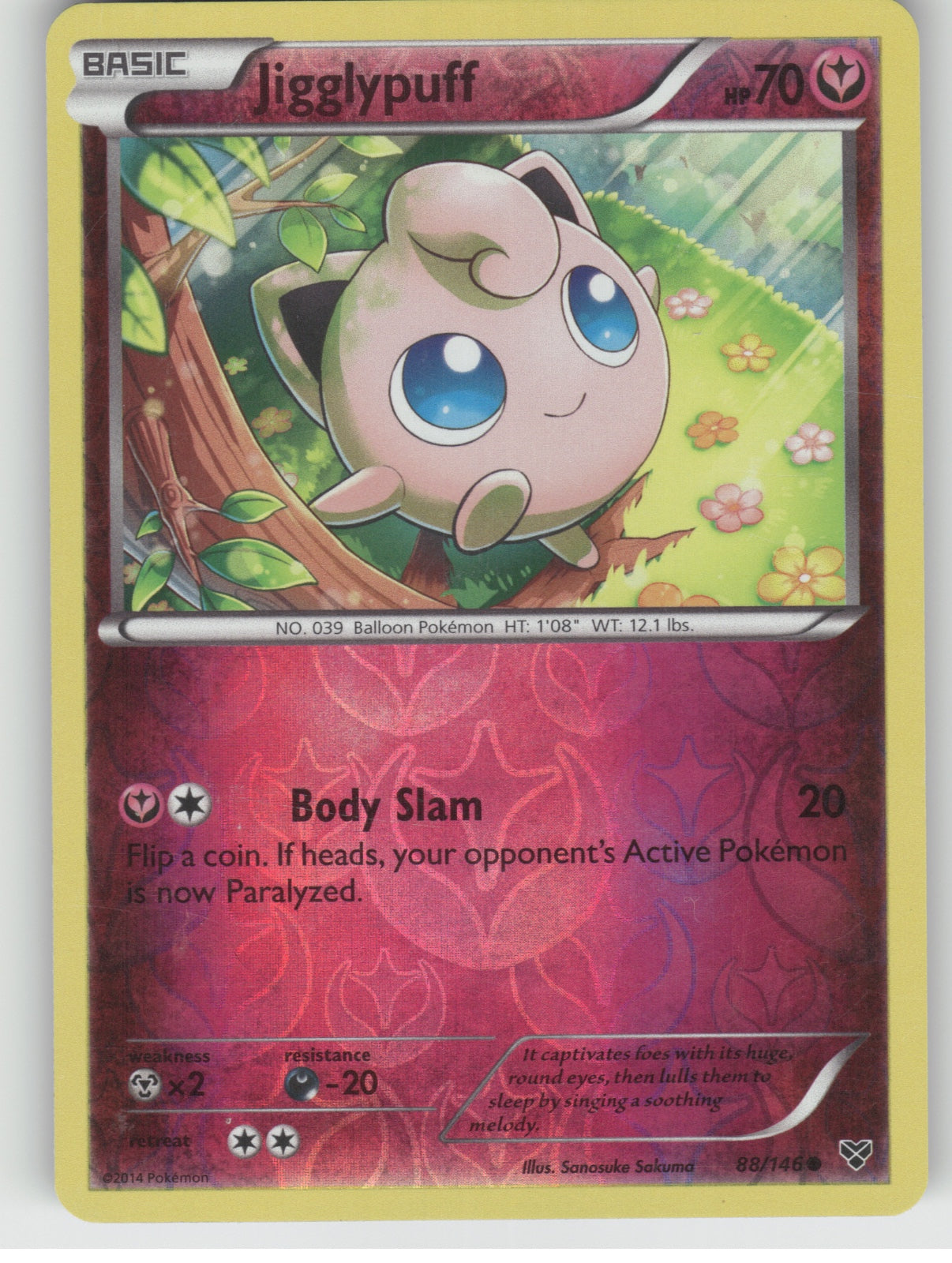Jigglypuff (88) Reverse Holo Common XY Base Set 88/146 NM