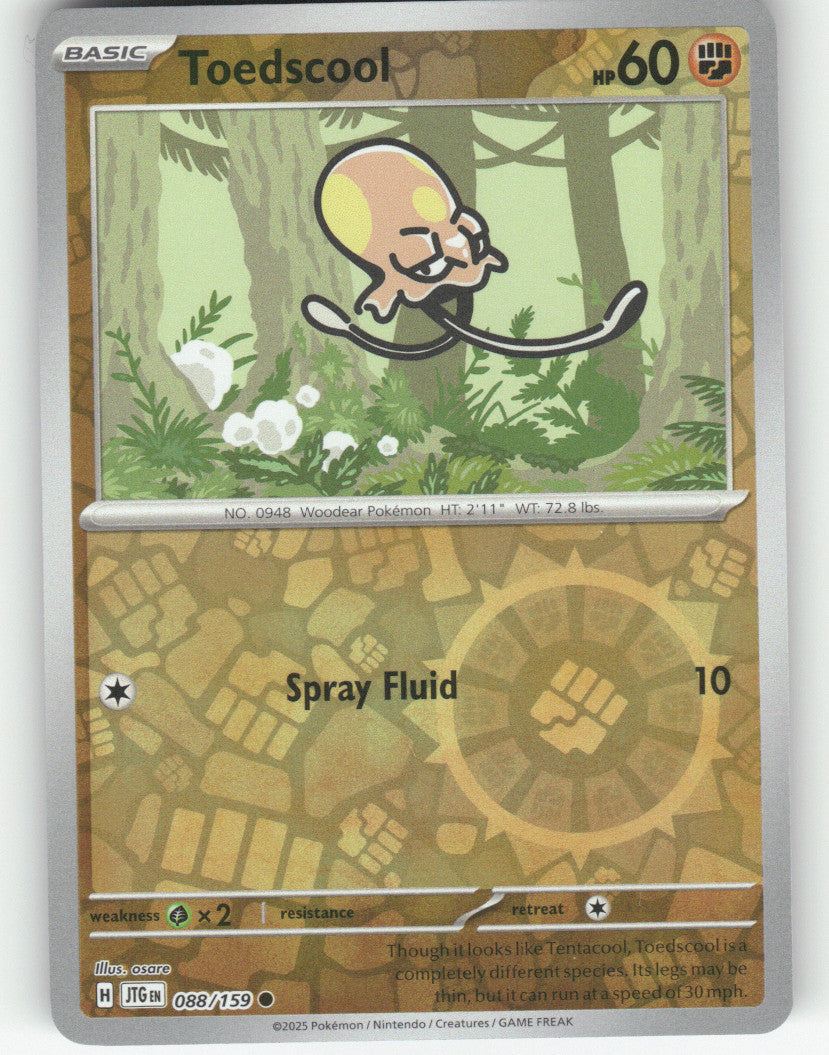 Toedscool Reverse Holo Common SV09: Journey Together 088/159 NM