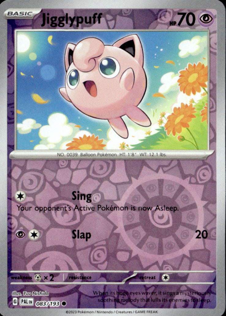 Jigglypuff Reverse Holo Common SV02: Paldea Evolved 083/193 NM