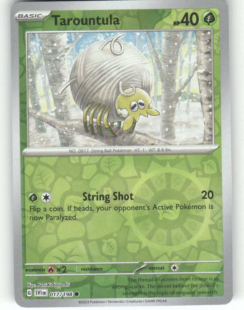 Tarountula Reverse Holo Common SV01: Scarlet & Violet Base Set 018/198 NM