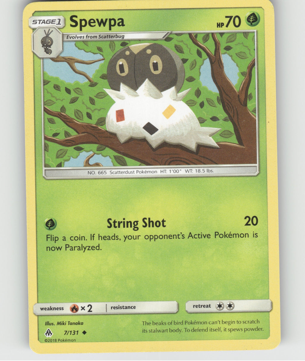 Spewpa Uncommon SM - Forbidden Light 7/131 NM