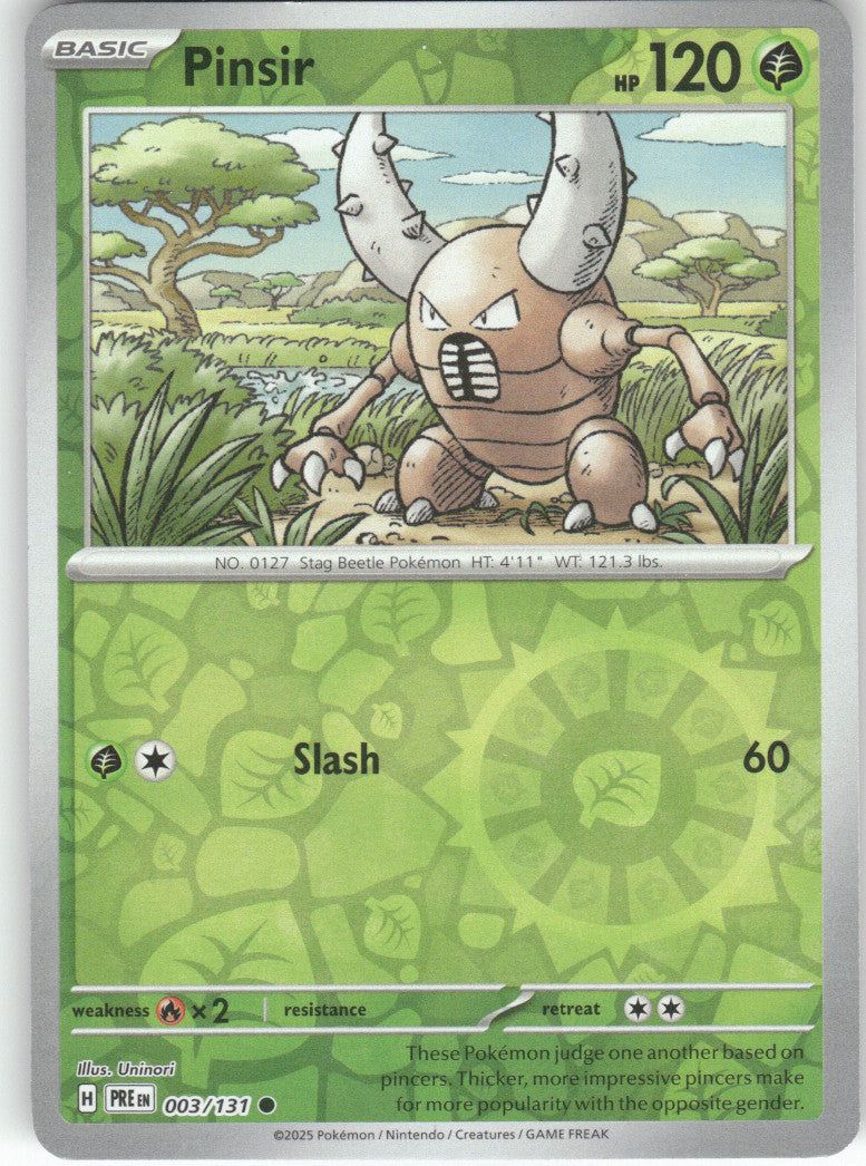 Pinsir Reverse Holo Common SV: Prismatic Evolutions 003/131 NM