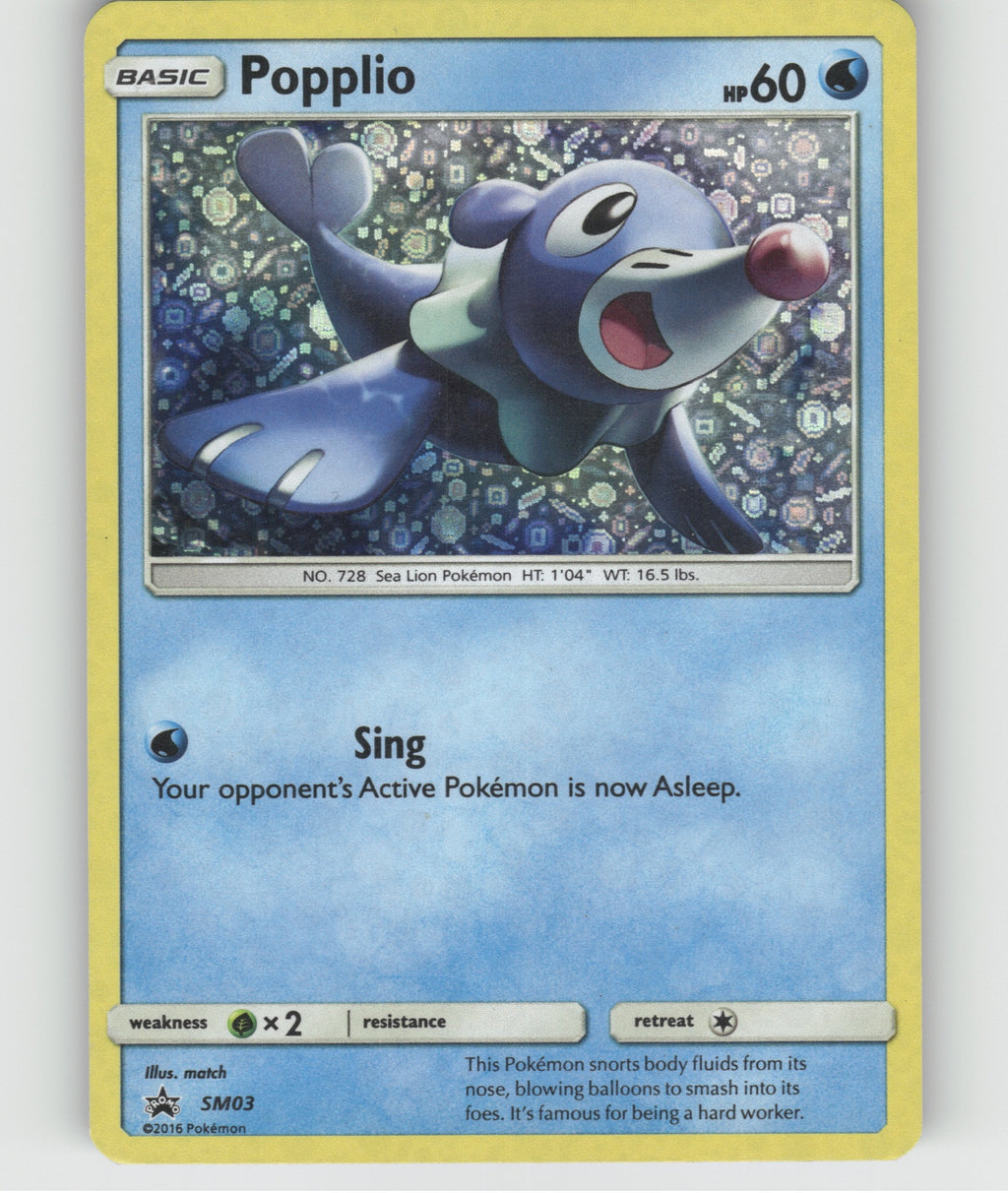 Popplio (General Mills Promo) Holo Promo Miscellaneous Cards & Products SM03 NM