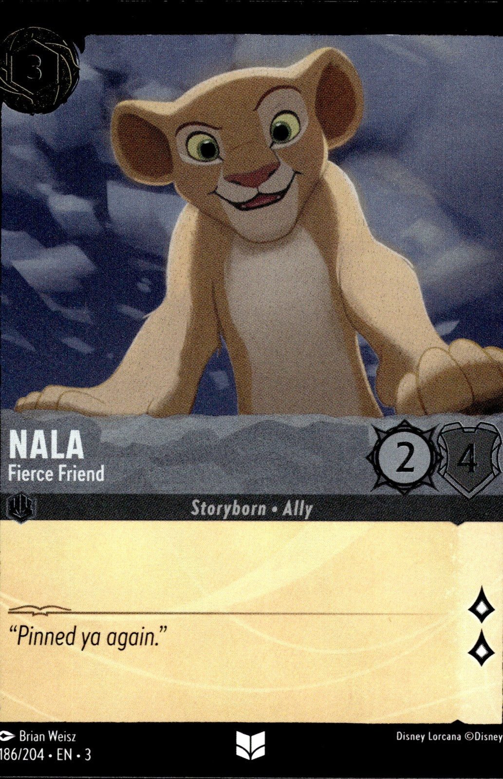Nala - Fierce Friend Cold Foil Uncommon Into the Inklands 186/204 NM