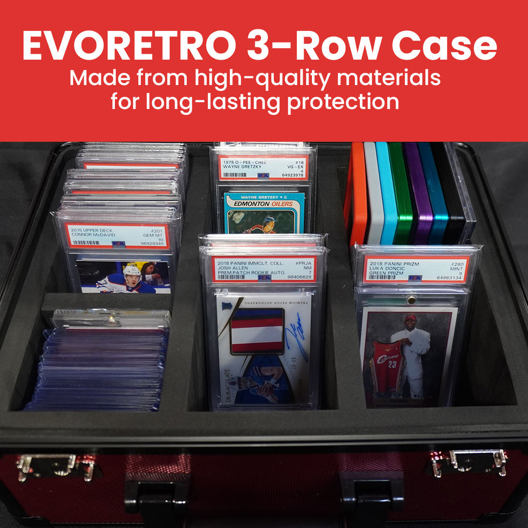 EVORETRO Aluminum Graded Card Storage Box, TSA Lock