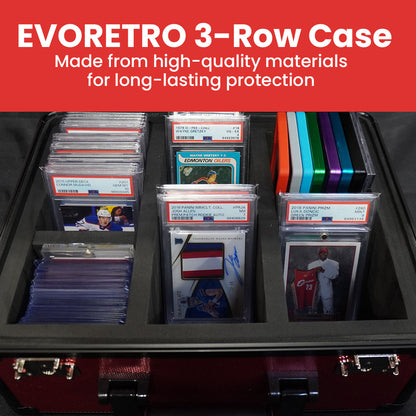 EVORETRO Aluminum Graded Card Storage Box, TSA Lock