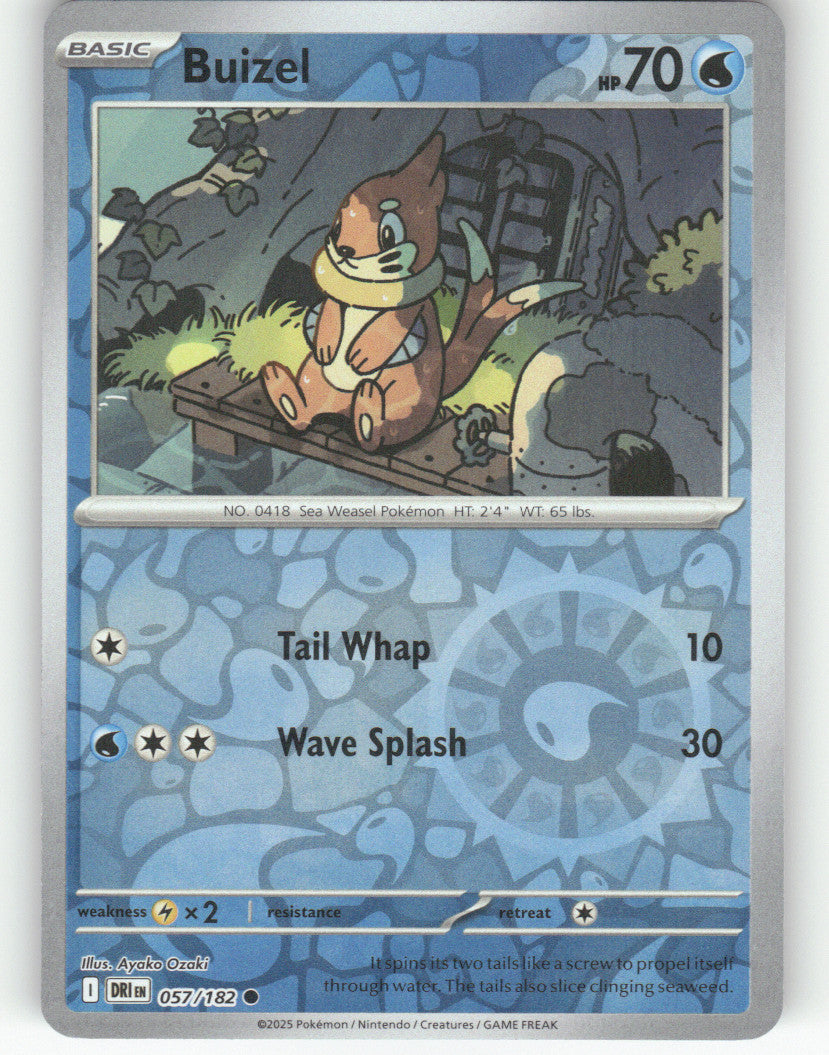 Buizel Reverse Holo Common SV10: Destined Rivals 057/182 NM