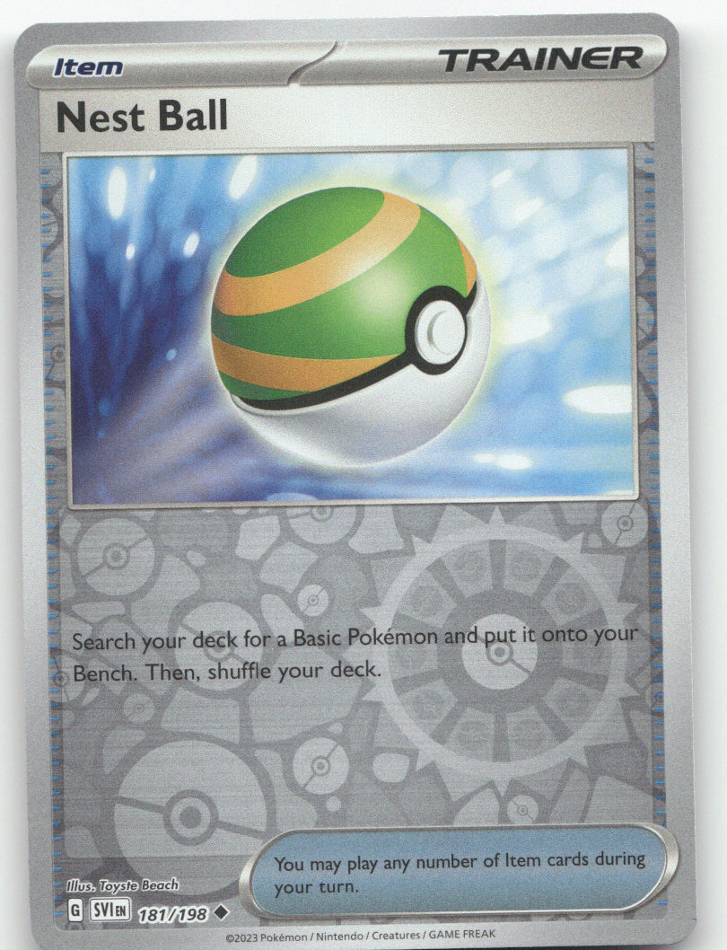 Nest Ball - Reverse Holo Uncommon SV01: Scarlet & Violet Base Set 181/198 NM
