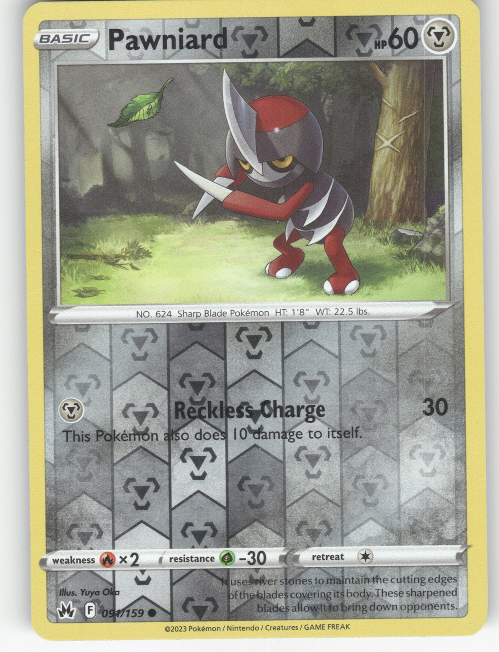 Pawniard Reverse Holo Common SV01: Scarlet & Violet Base Set 132/198 NM