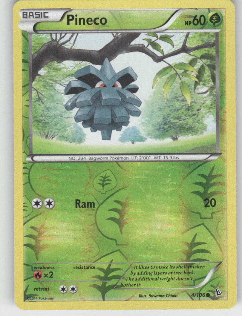 Pineco Reverse Holo Common XY - Flashfire 4/106 NM
