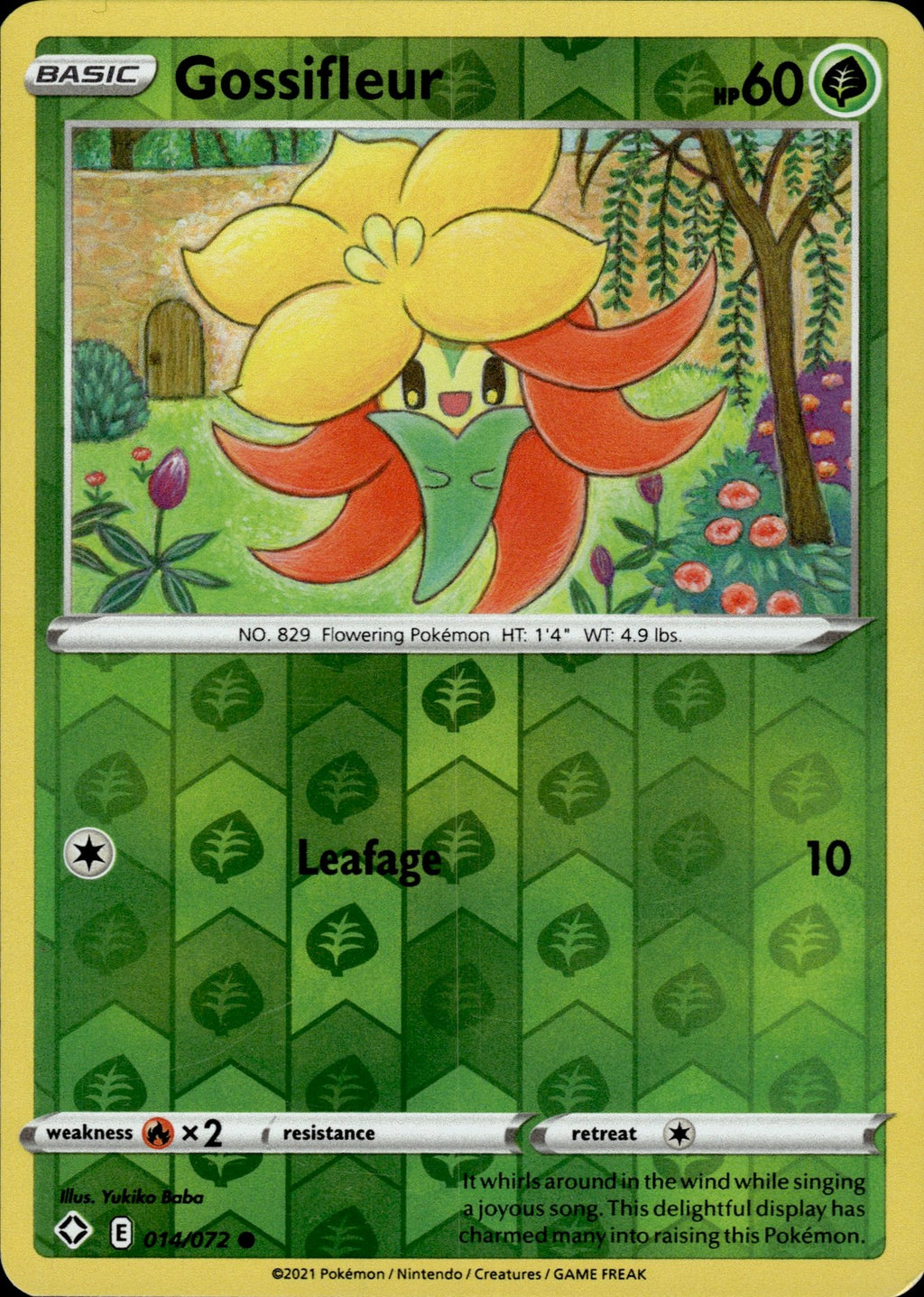 Gossifleur Reverse Holo Common Shining Fates 014/072 NM