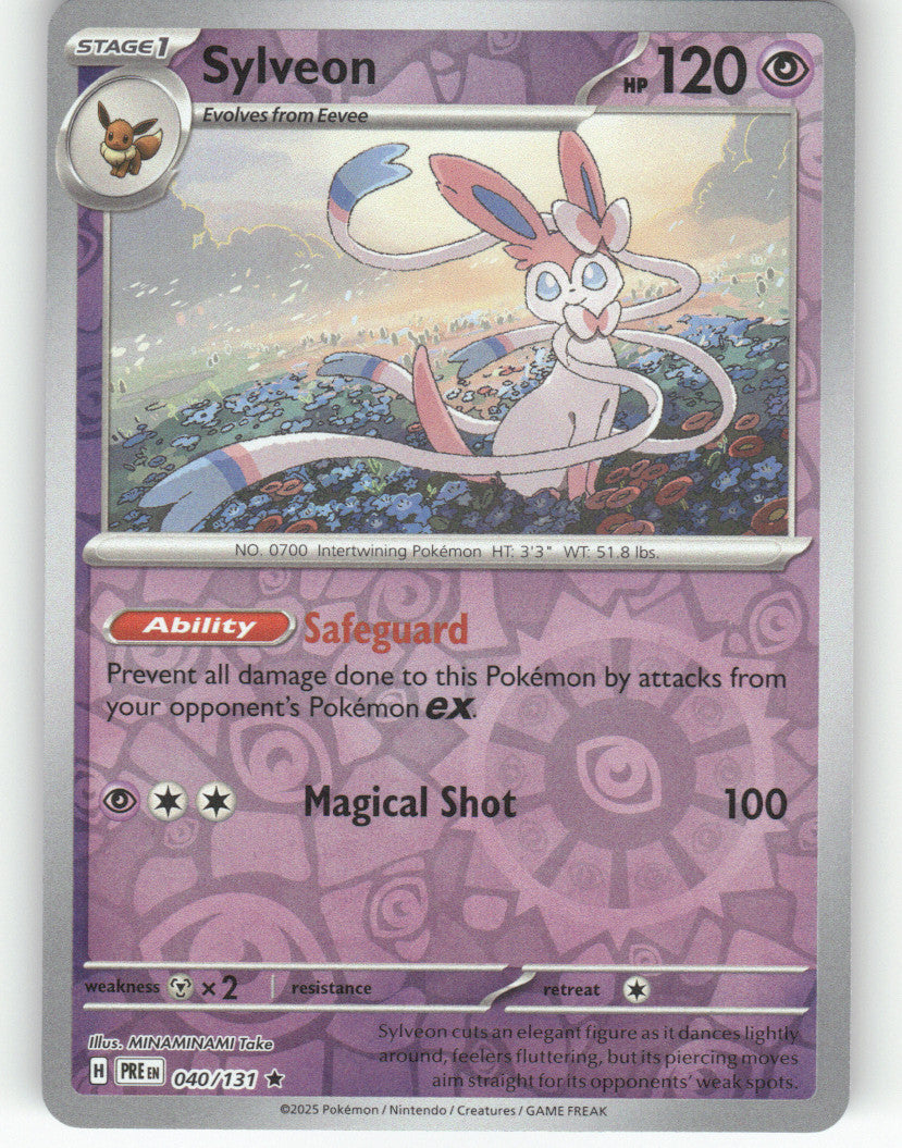 Sylveon Reverse Holo Rare SV: Prismatic Evolutions 040/131 NM