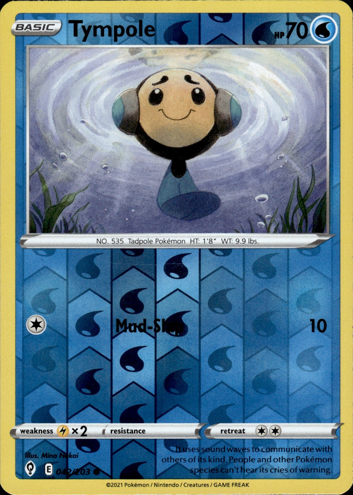 Tympole Reverse Holo Common SWSH07: Evolving Skies 042/203 NM