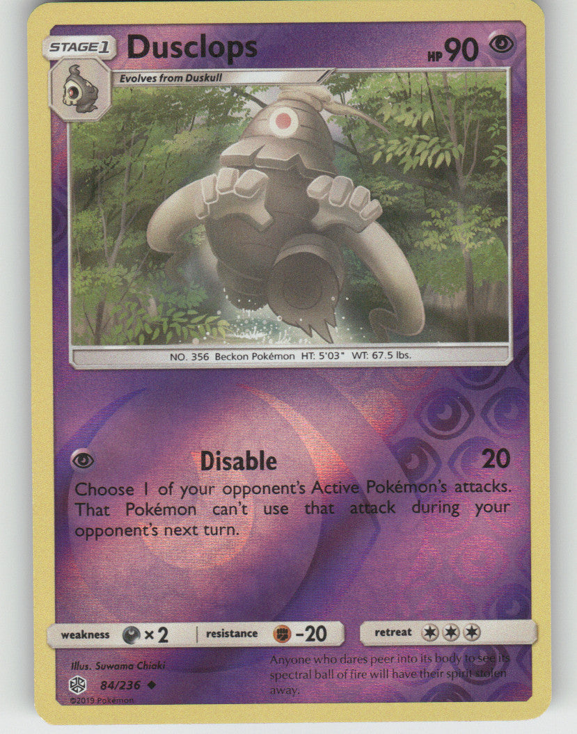 Dusclops Reverse Holo Uncommon SM - Cosmic Eclipse 84/236 NM