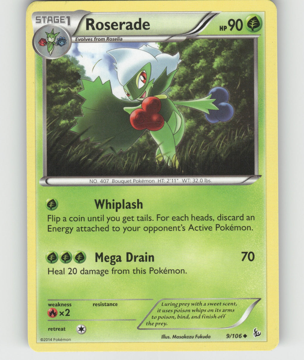 Roserade Uncommon XY - Flashfire 9/106 NM