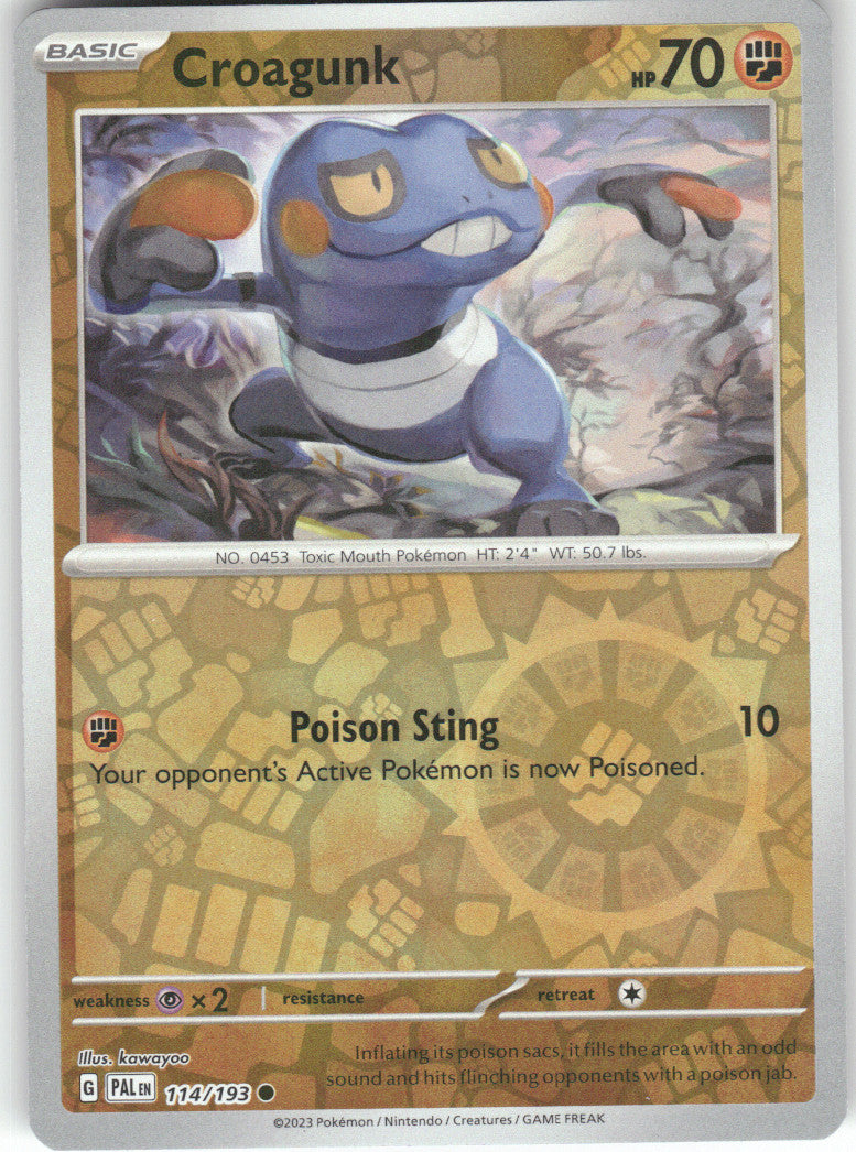 Croagunk Reverse Holo Common SV02: Paldea Evolved 114/193 NM