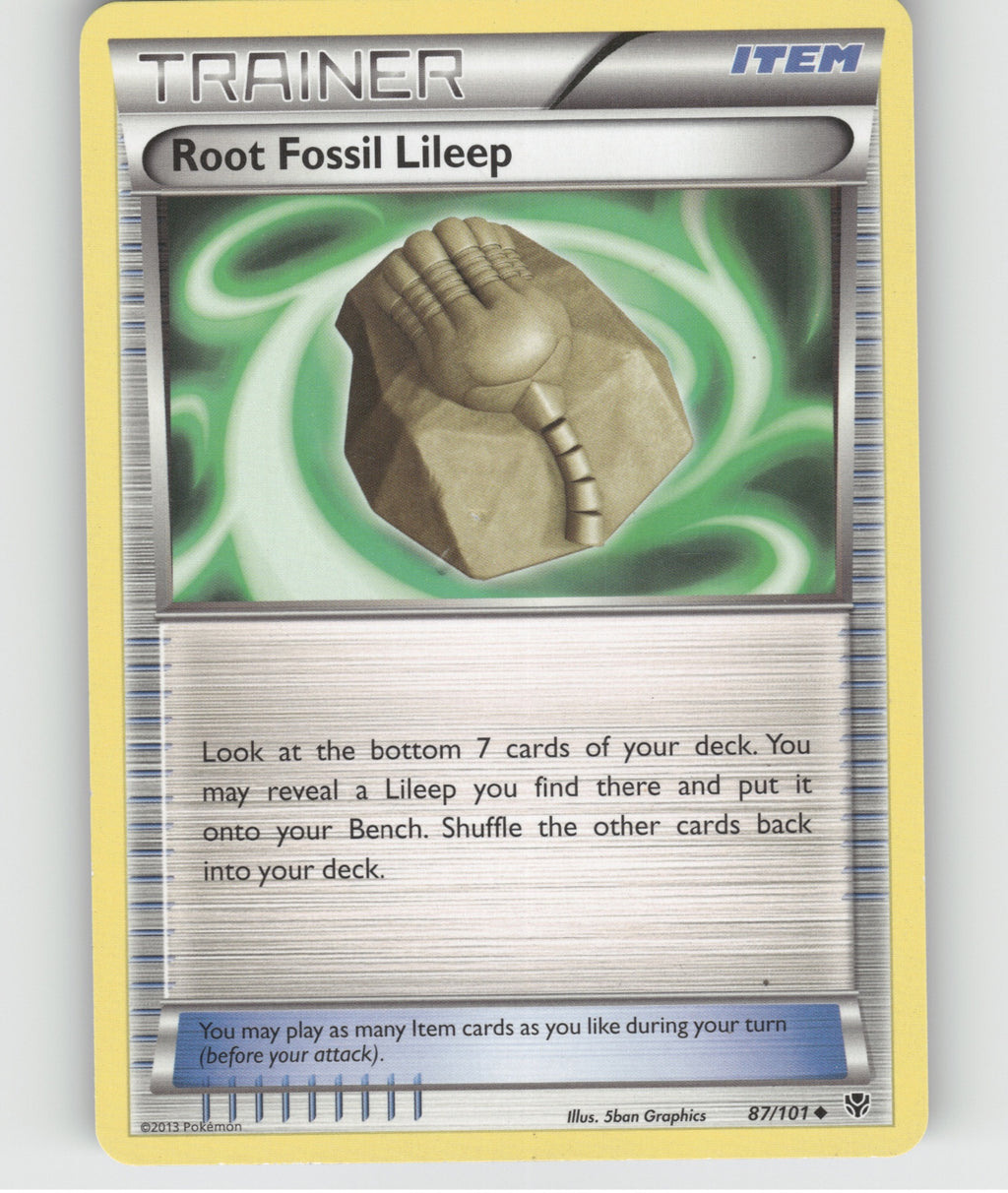 Root Fossil Lileep Uncommon Plasma Blast 87/101 NM