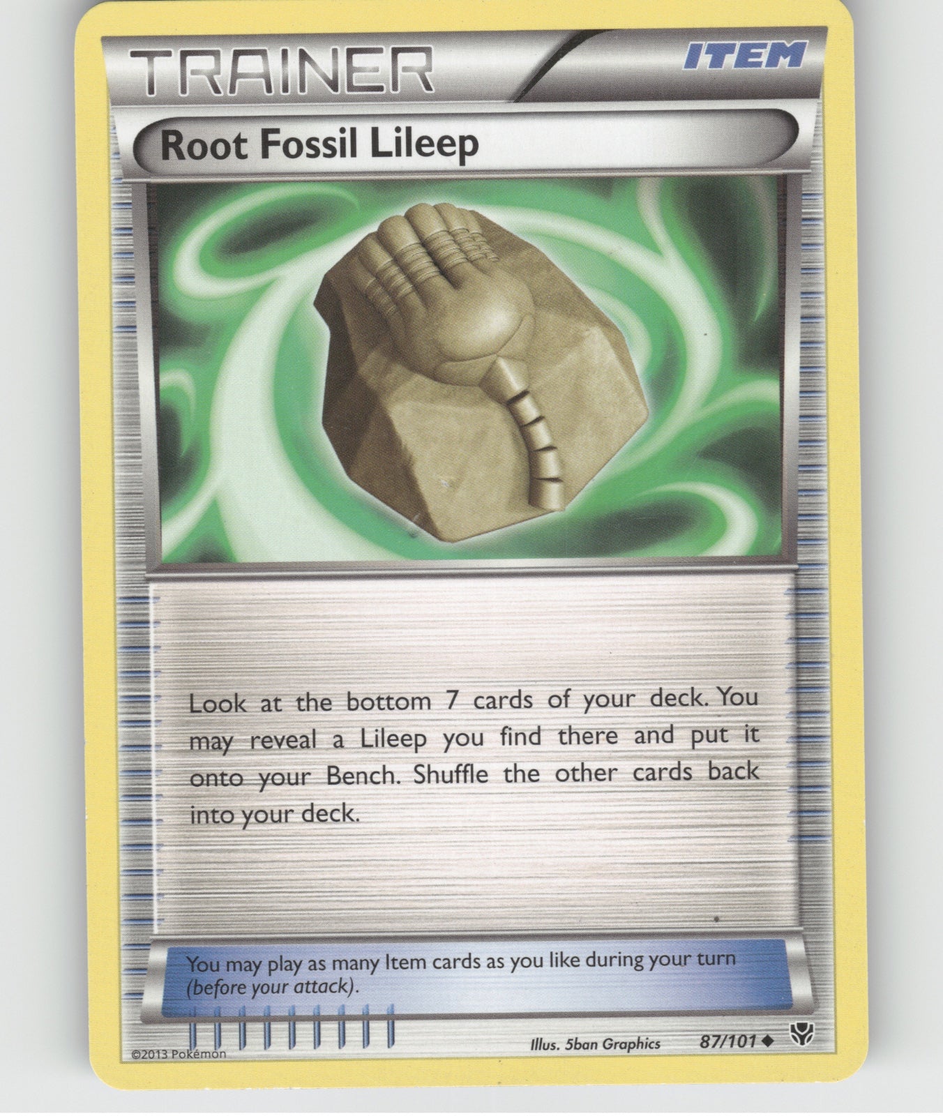 Root Fossil Lileep Uncommon Plasma Blast 87/101 NM