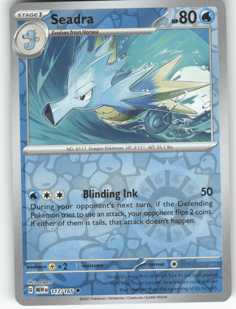 Seadra Reverse Holo Uncommon SV: Scarlet & Violet 151 117/165 NM