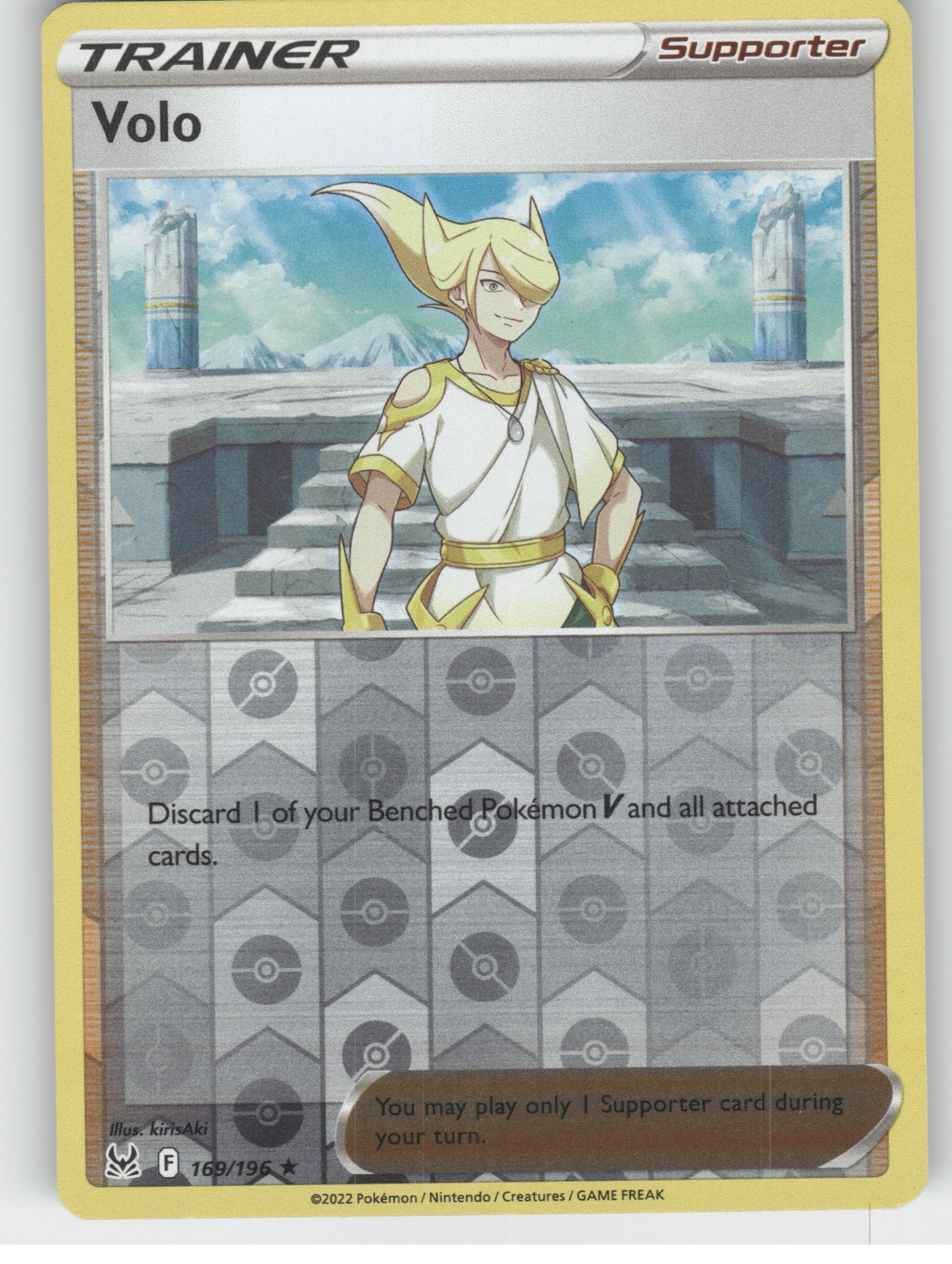Volo Reverse Holo Holo Rare SWSH11: Lost Origin 169/196 NM