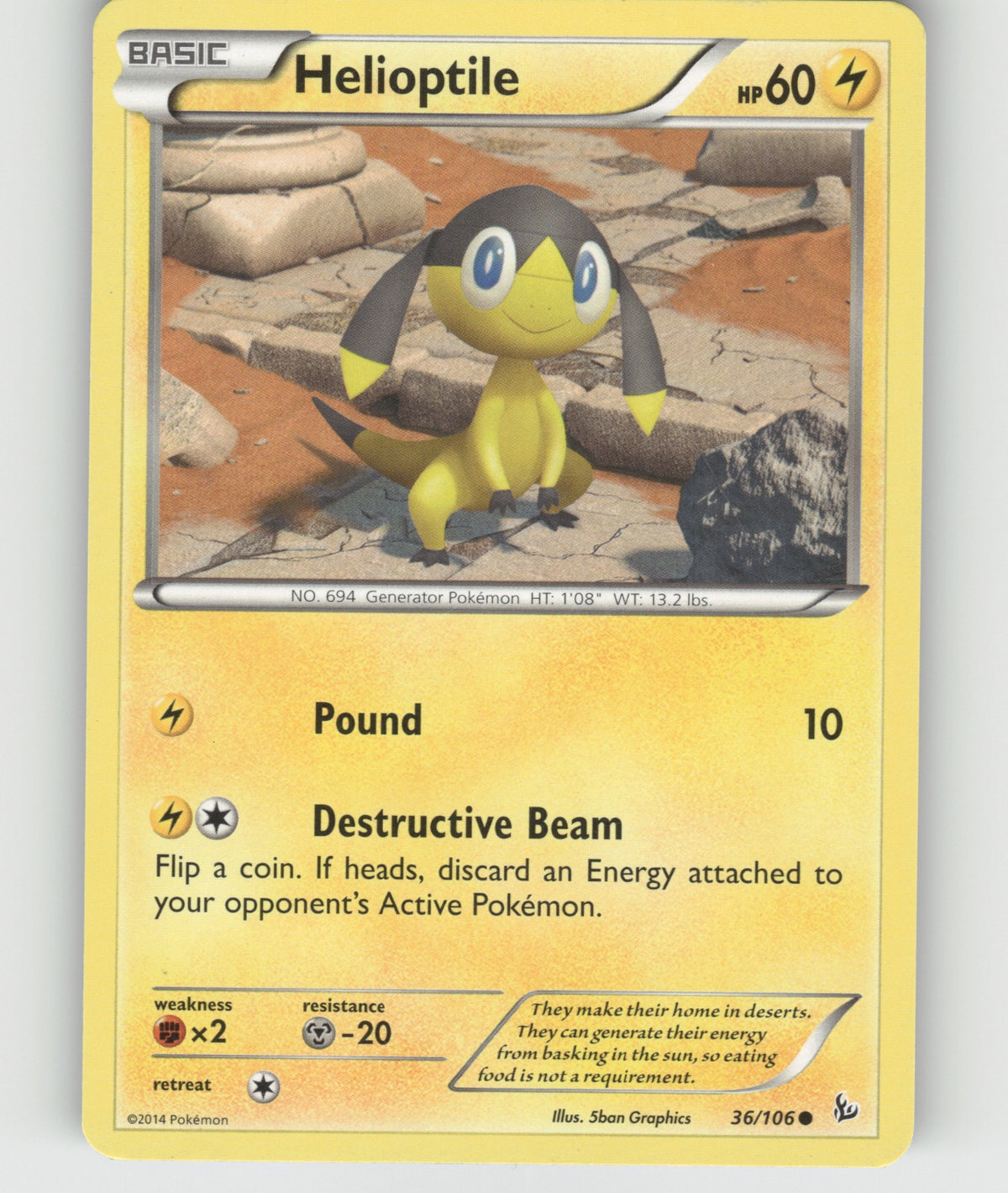Helioptile Common XY - Flashfire 36/106 NM