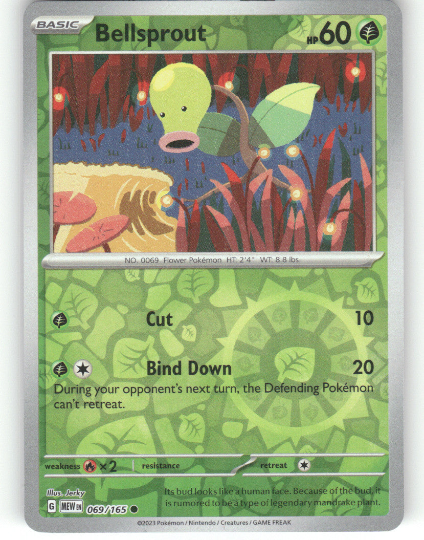 Bellsprout Reverse Holo Common SV: Scarlet & Violet 151 069/165 NM