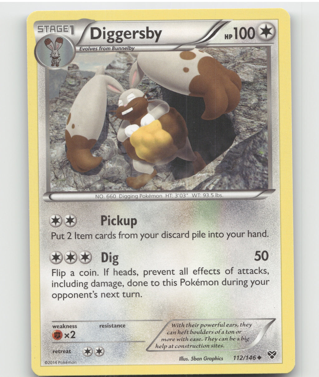 Diggersby Uncommon XY Base Set 112/146 LP