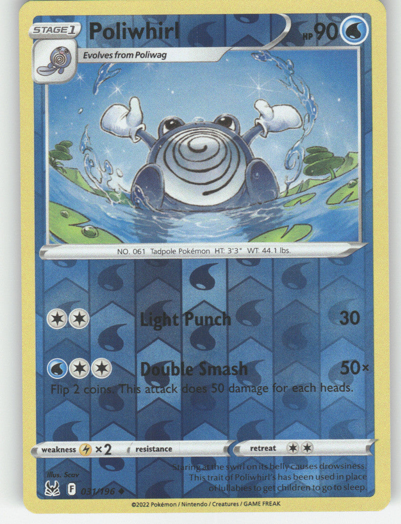 Poliwhirl Reverse Holo Uncommon SWSH11: Lost Origin 031/196 NM